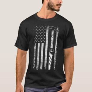 T-shirt American Flag Woodworker USA Carpenter