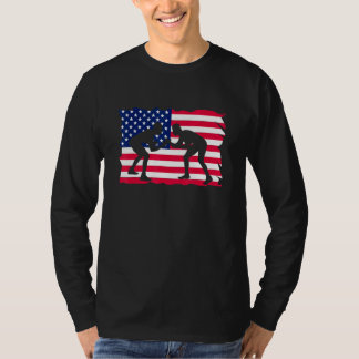 T-shirt American Flag Wrestling Wrestler Wrestling Fan