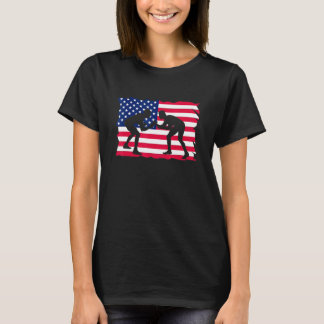 T-shirt American Flag Wrestling Wrestler Wrestling Fan