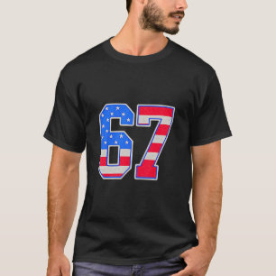 T-shirt American Flage 67 Six Sept Mèmes