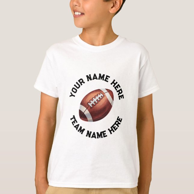T-shirt American Football Ajouter Votre Nom Personnalisé (Devant)