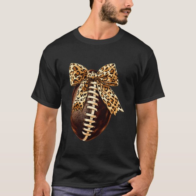 T-shirt American Football Coquette Bow Cute Football Maman (Devant)