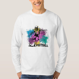 T-shirt American Football Grungy Couleurs Splashes