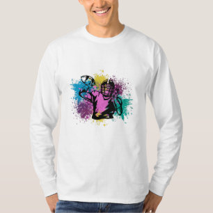 T-shirt American Football Grungy Couleurs Splashes