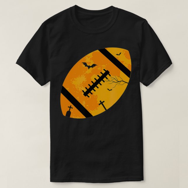 T-shirt American Football Halloween Costume Gift Moon Bats (Design devant)