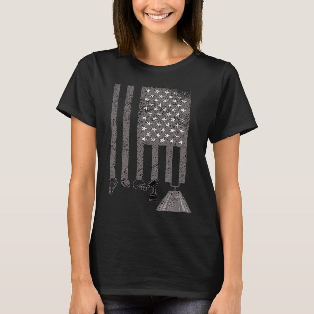 T-shirt American Football Patriotic USA US Flag Men Women  (Devant)