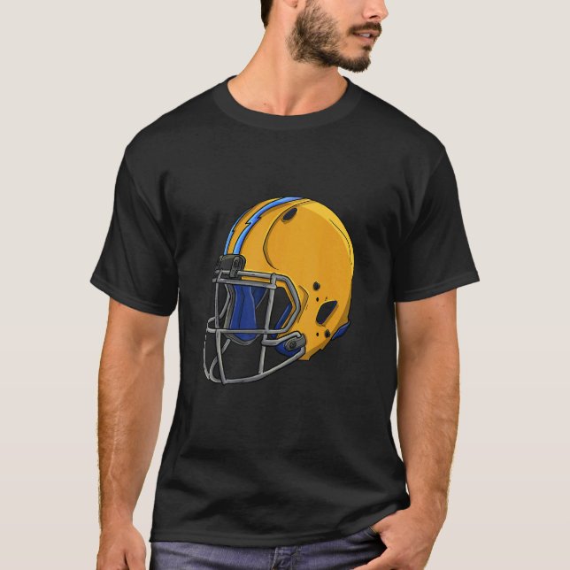 T-shirt American Football Team  Men Football Helmet Love (Devant)