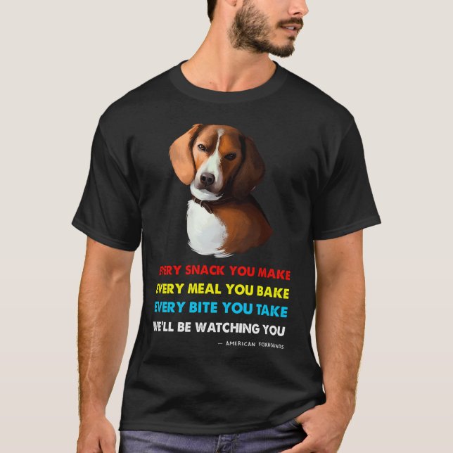 T-shirt American Foxhound Dog American Foxhound (Devant)