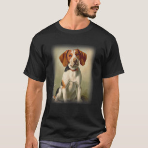 T-shirt American Foxhound Vintage Portrait Style graphique
