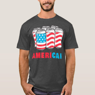 T-shirt AmeriCan Funny 4 juillet Beer Patriotic USA