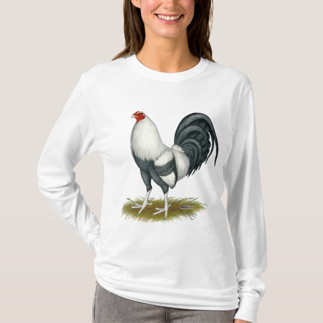 T-shirt American Game Silver Blue Gamecock (Devant)