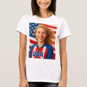 T-shirt American girl tee