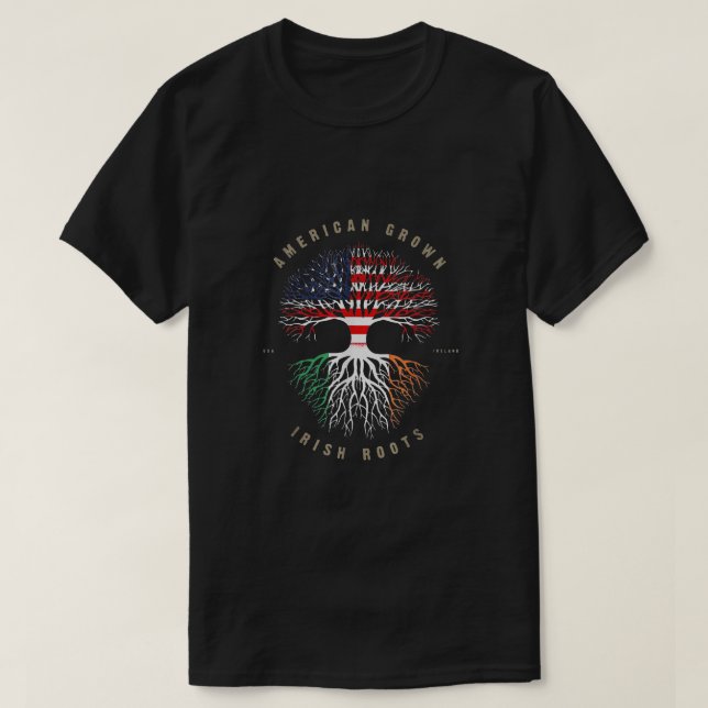 T-shirt American Groove Irish Roots Irlande ST Patrick Day (Design devant)