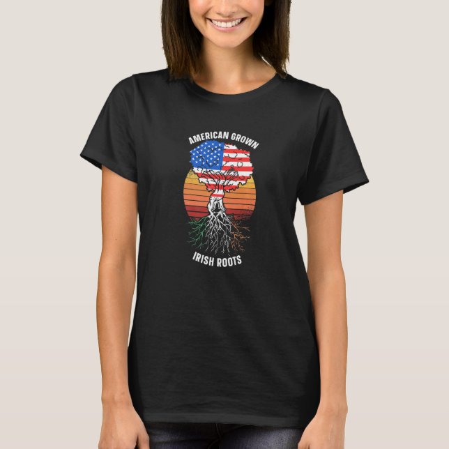 T-shirt American Gros Irlandais Racines Irlande Famille Us (Devant)