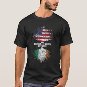 T-shirt American Grosse Avec Des Racines Irlandaises Drape