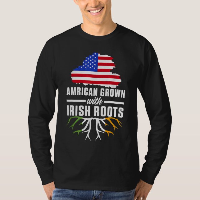 T-shirt American Grosse Avec Des Racines Irlandaises USA I (Devant)