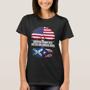 T-shirt American Grosse avec drapeau Heritage Scottish Bor