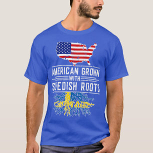T-shirt American Grosse Suédoise Racines Fierté Suède