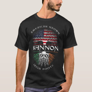 T-shirt American Grosses Irish Roots BANNON Nom irlandais