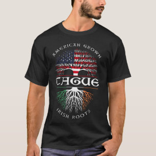 T-shirt American Grosses Irish Roots TAGUE Nom irlandais