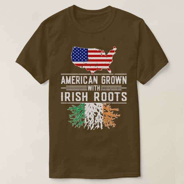 T-shirt American Grotte Irish Roots Pride Irlande (Design devant)
