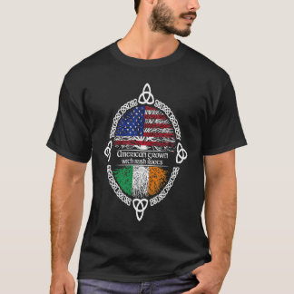 T-shirt American Grown Irish Roots  Ireland St Patrick Day