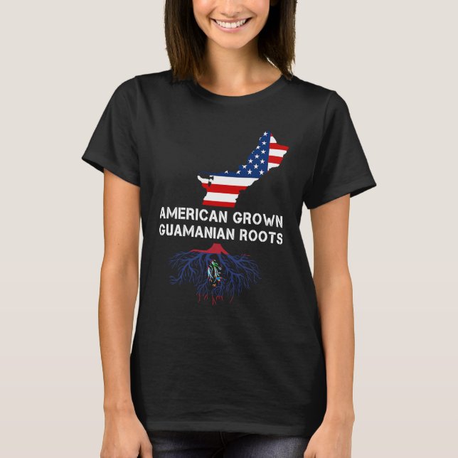 T-shirt American Grown Root Guam Chamorro (Devant)