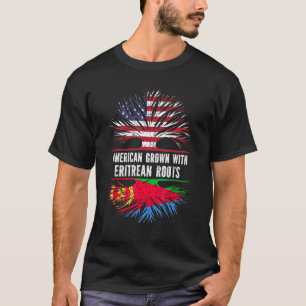 T-shirt American Grown With Eritrean Roots Usa Flag Eritre