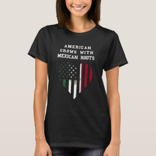 T-shirt American Grows Heart Vintage USA Drapeau Mexicaine