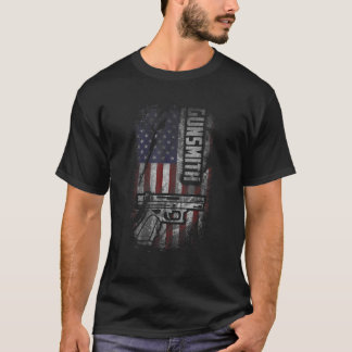T-shirt American Gunsmith Patriot Grunge USA Flag Gunsmith
