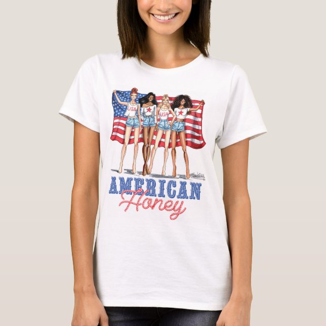 T-shirt American Honey Tee par Amy Lee Illustration (Devant)