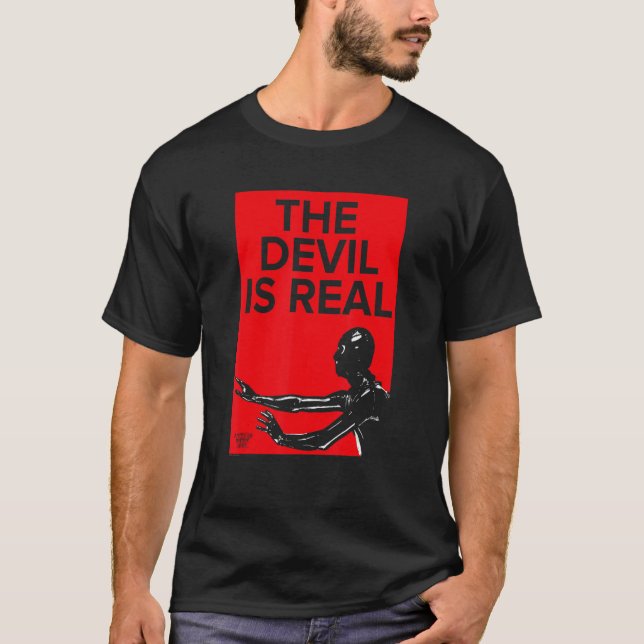 T-shirt American Horror Hotel Devil Est Réel (Devant)