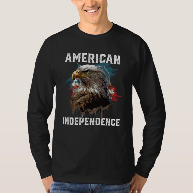 T-shirt American Independence American Bald Eagle 4th of J (Devant)