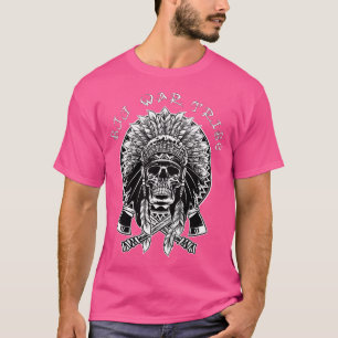 T-shirt American Indian Skull Jiu Jitsu War Tribe Bjj Fana