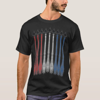 T-shirt American Jet  Red White & Blue Flag  4th Of July U