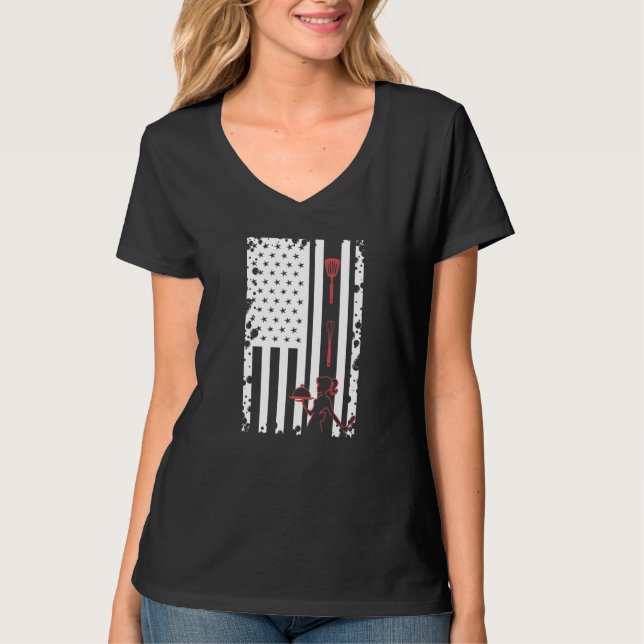 T-shirt American Lunch Lady Cafeteria Worker School (Devant)