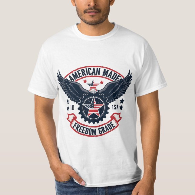 T-shirt American Made Freedom Grade Eagle Gear (Devant)