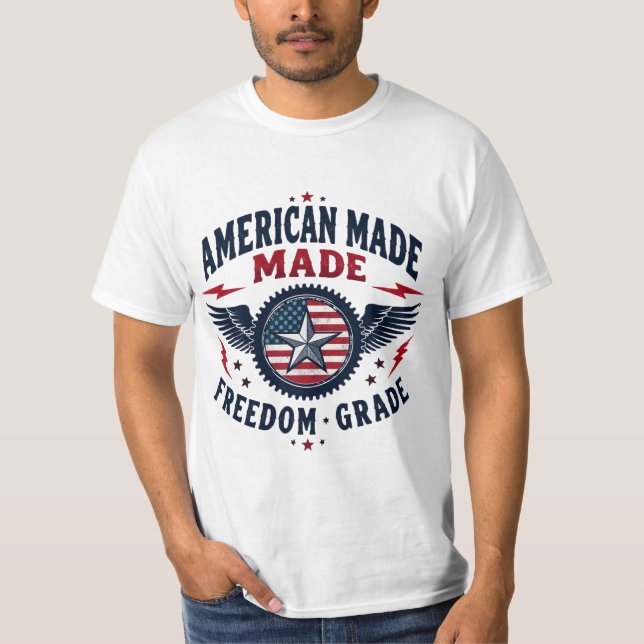 T-shirt American Made Freedom Grade Patriotique (Devant)