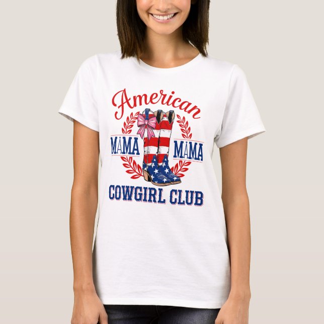 T-shirt American Mama Cowgirl Club Tee (Devant)