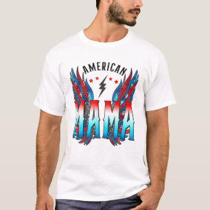 T-shirt American Mama Retro Wings Retro 4 juillet Patrio