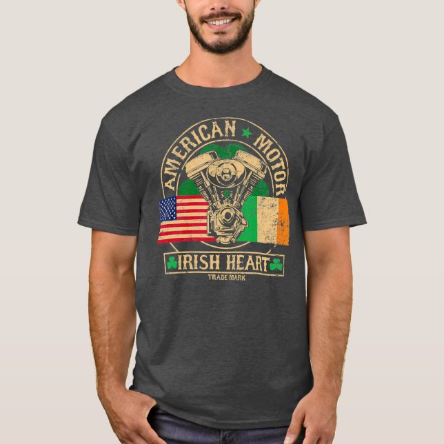 T-shirt American Motor Irish Heart pour Irish (Devant)