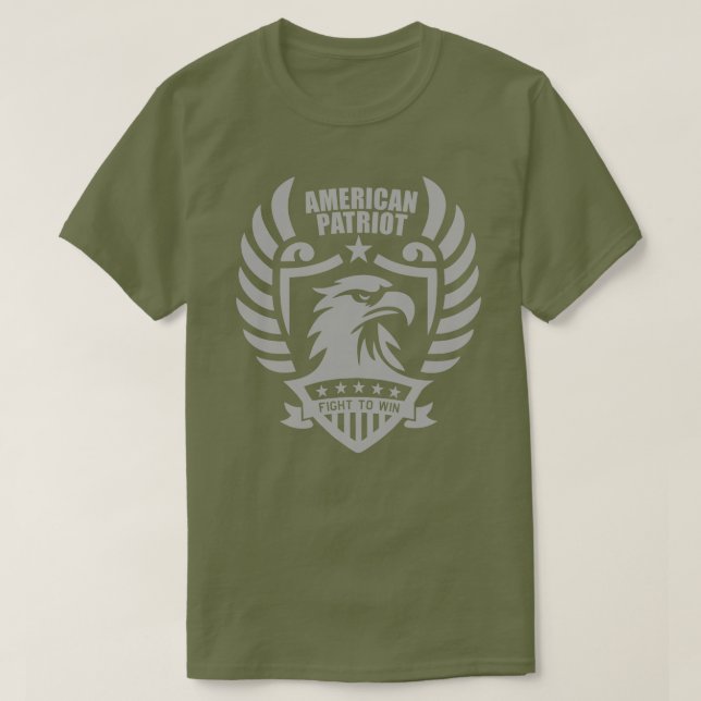T-shirt American Patriot Basic Tee (Fatigue Green) (Design devant)