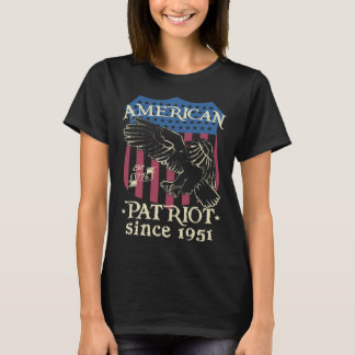 T-shirt American Patriot since 1951 Proud American for Fre