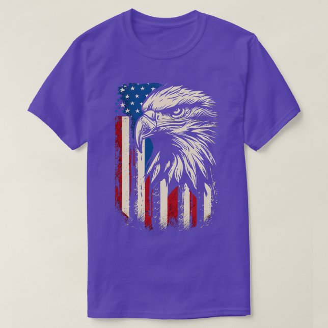 T-shirt American Patriotic Eagle Designer (Design devant)