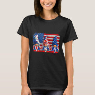 T-shirt American Patriotic Gnomes Usa Independence Day 4e