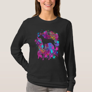 T-shirt American Pit Bull Dog Pink Aquarelle Art