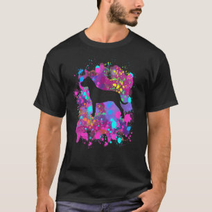 T-shirt American Pit Bull Dog Pink Aquarelle Art