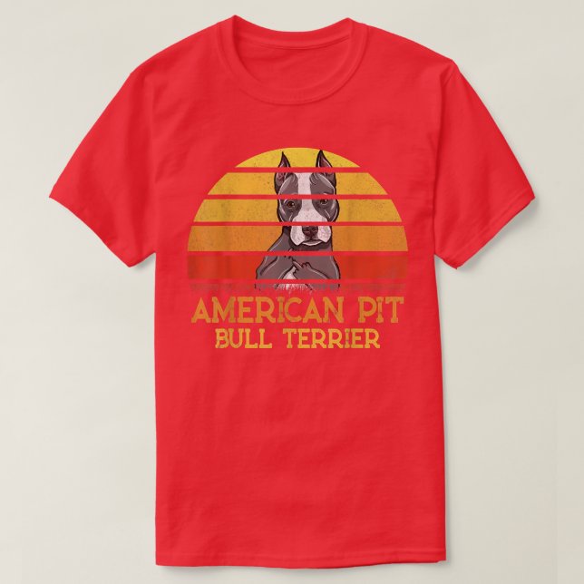 T-shirt American Pit Bull Terrier Amoureux de les chiens S (Design devant)