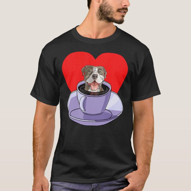 T-shirt American Pit Bull Terrier Café (Devant)