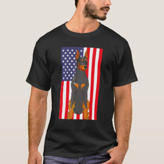 T-shirt American Pride Dog Us Drapeau Propriétaire Chien A